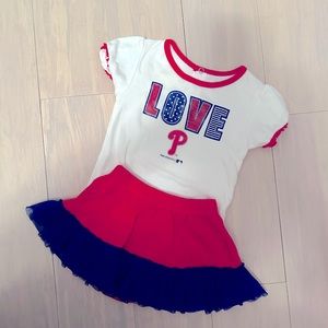 Let’s Go Phillies! Phillies Onesie and Skirt